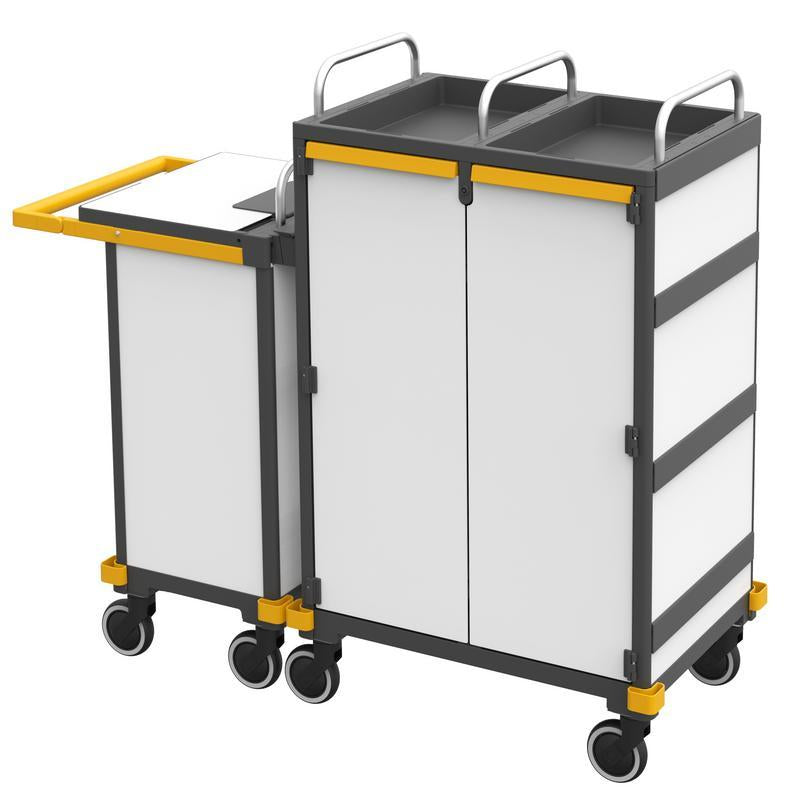 VERMOP Equipe H1 afneembaar, platinawit, 130 x 56 x 136 cm