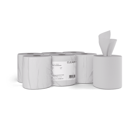 Clear+ Centerfeed-papierrollen, 2-laags, 220 m
