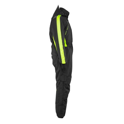 Overall met kniezakken, lichtgewicht wintercombinatie, zwart/fluo geel