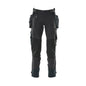 Broek met hangende zakken, stretchbroek, zwartblauw