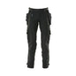 Broek met hangende zakken, stretchbroek, zwart