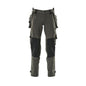 Broek met hangende zakken, stretchbroek, donker antraciet