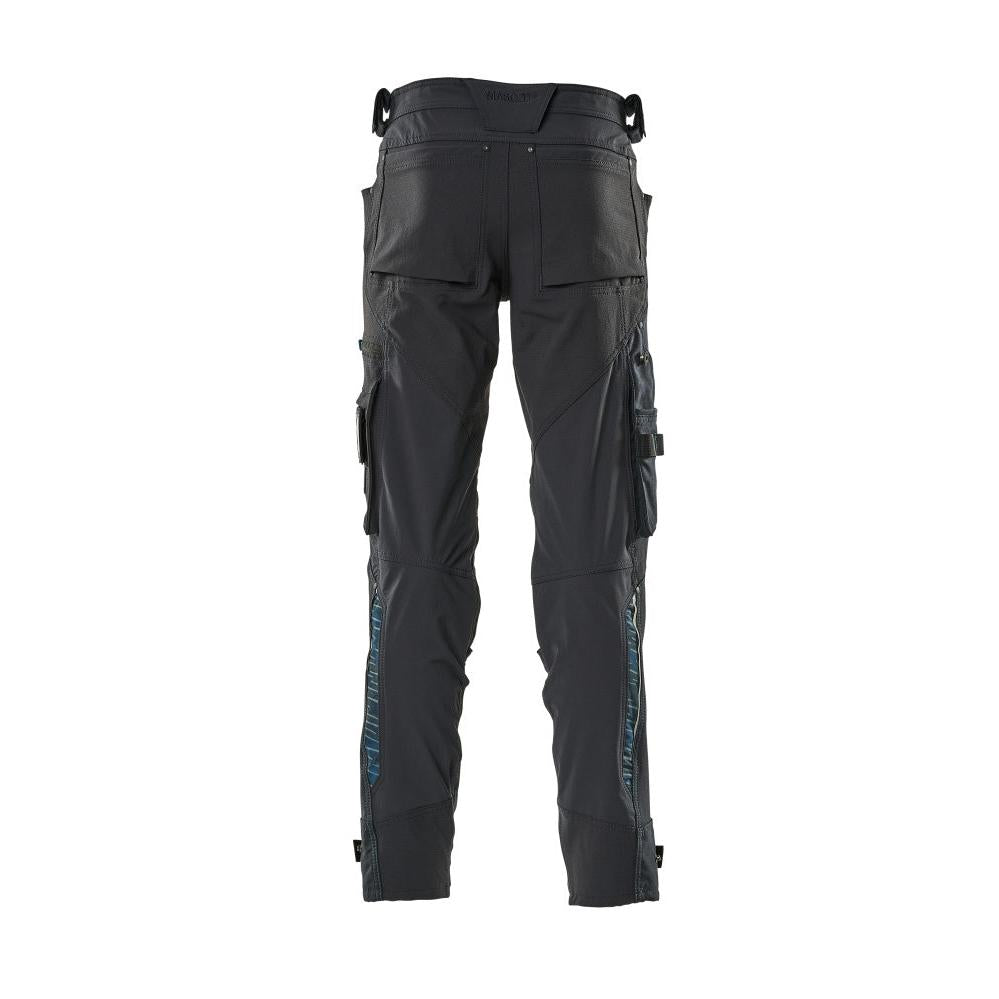 Broek met kniezakken van Dyneema, stretchbroek, zwart-blauw