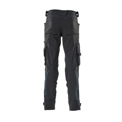 Broek met kniezakken van Dyneema, stretchbroek, zwart-blauw