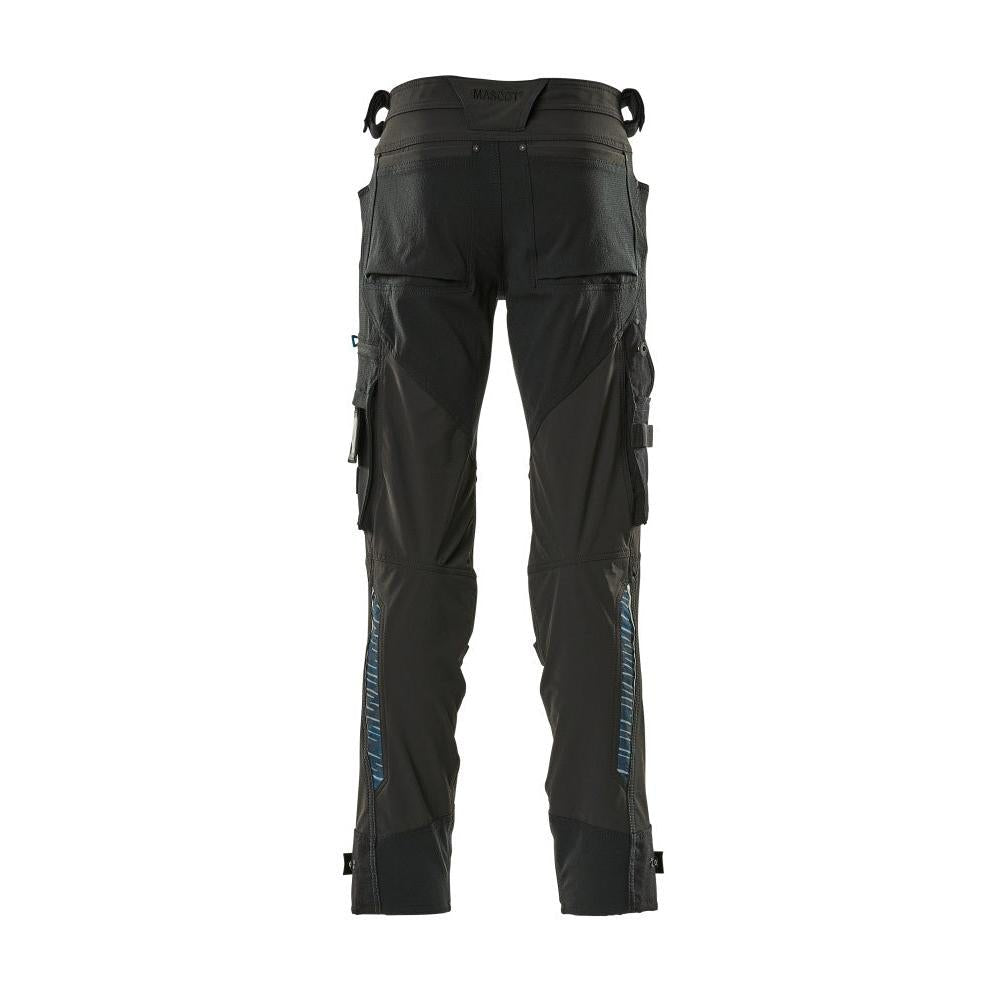 Broek met kniezakken van Dyneema, stretchbroek, zwart
