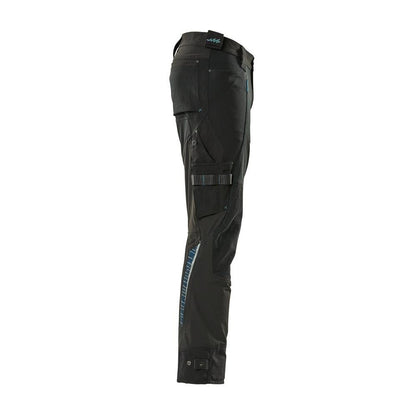 Broek met kniezakken van Dyneema, stretchbroek, zwart