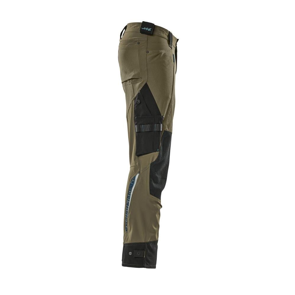 Broek met kniezakken van Dyneema, stretchbroek, mosgroen