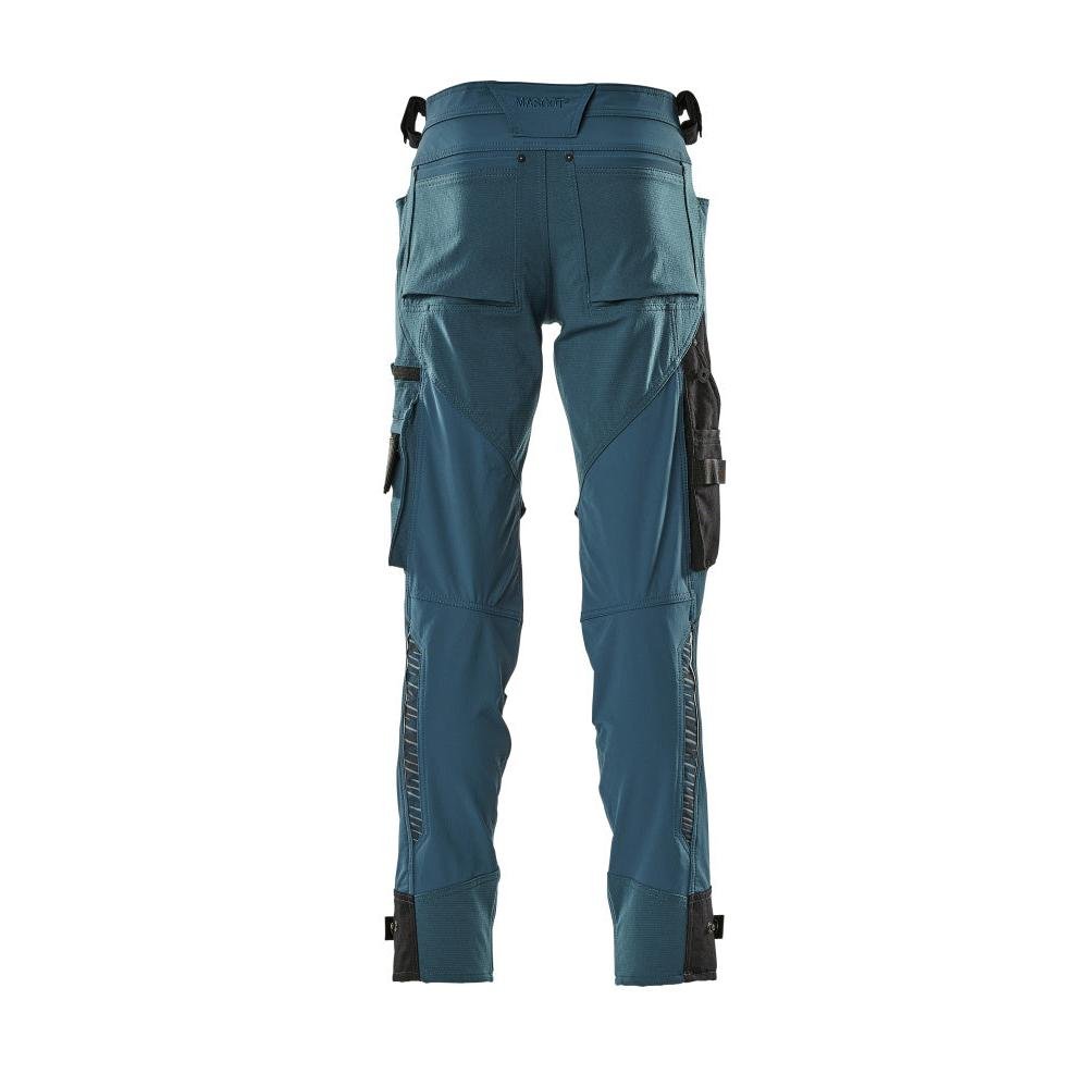 Broek met kniezakken van Dyneema, stretchbroek, donker petroleum