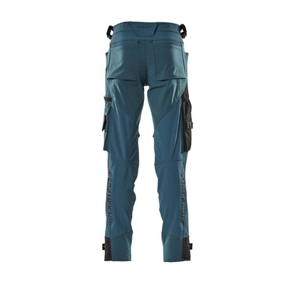 Broek met kniezakken van Dyneema, stretchbroek, donker petroleum