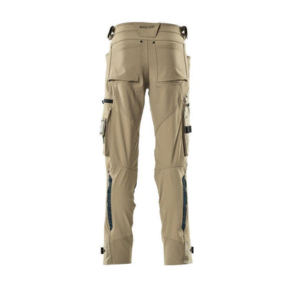 Broek met kniezakken van Dyneema, stretchbroek, licht kaki