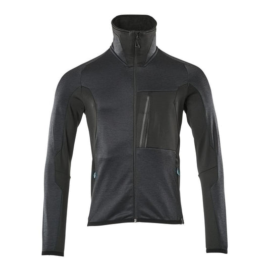 Fleece trui met microfleece jack met ritssluiting