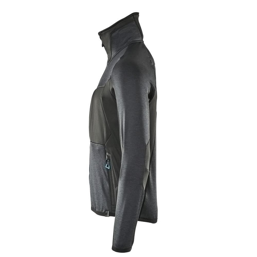 Fleece trui met microfleece jack met ritssluiting