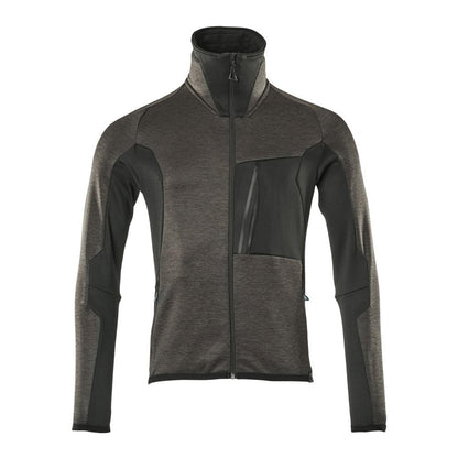 Fleece trui met microfleece jack met ritssluiting
