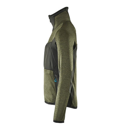 Fleece trui met microfleece jack met ritssluiting