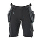 Shorts, afneembare hangende zakken, stretch werkbroek, zwartblauw