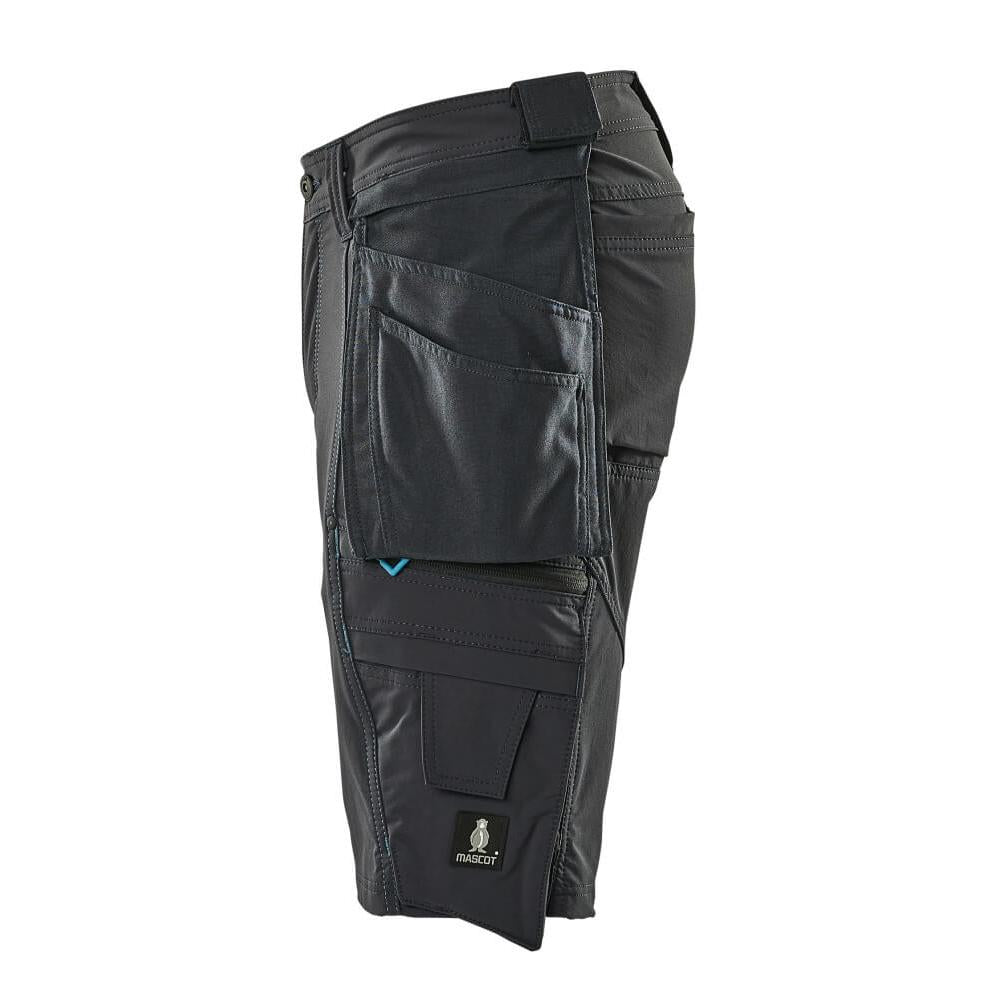 Shorts, afneembare hangende zakken, stretch werkbroek, zwartblauw