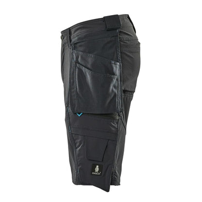 Shorts, afneembare hangende zakken, stretch werkbroek, zwartblauw