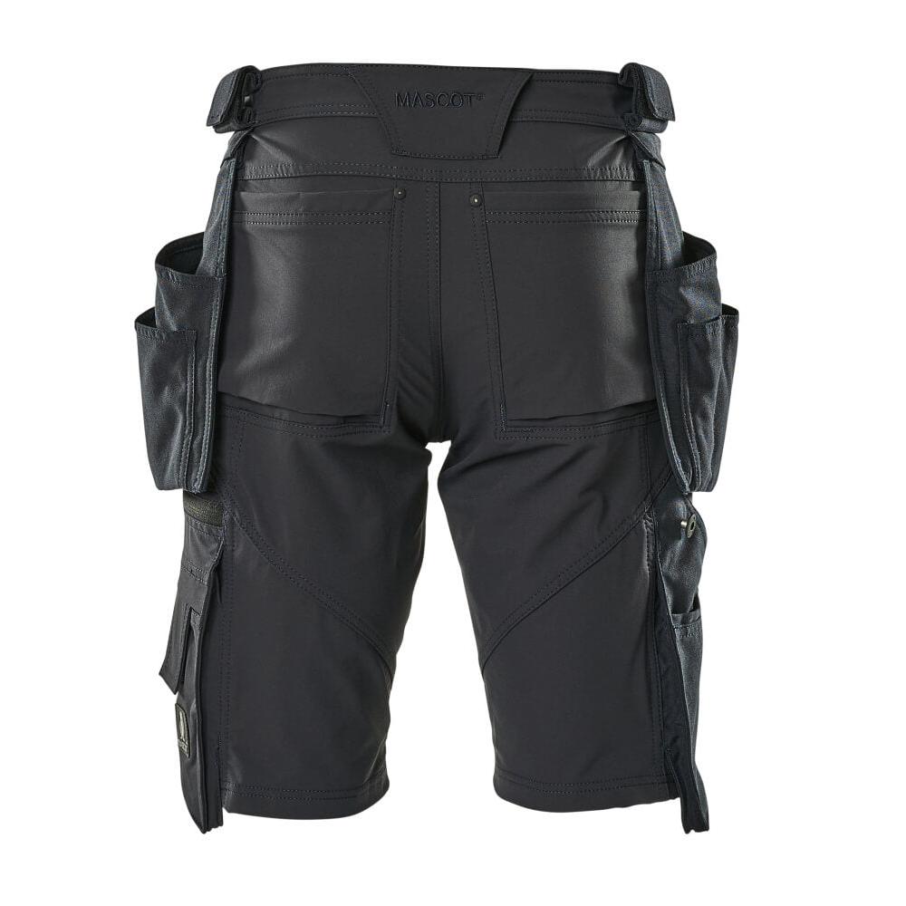 Shorts, afneembare hangende zakken, stretch werkbroek, zwartblauw