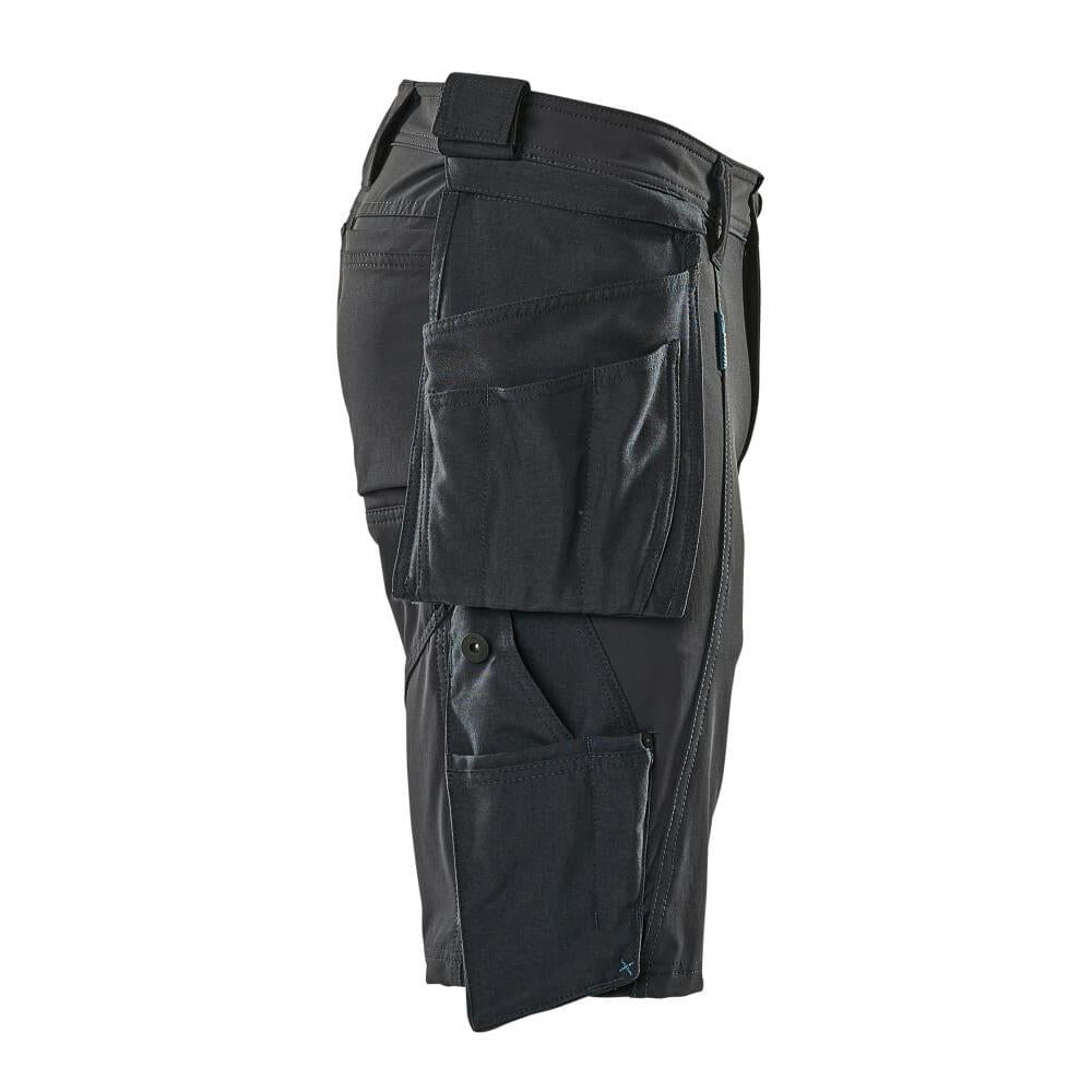 Shorts, afneembare hangende zakken, stretch werkbroek, zwartblauw