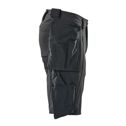 Shorts, afneembare hangende zakken, stretch werkbroek, zwartblauw