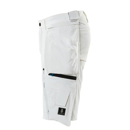 Shorts, afneembare hangende zakken, stretch werkbroek, wit