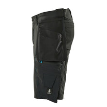 Shorts, afneembare hangende zakken, stretch werkbroek, zwart