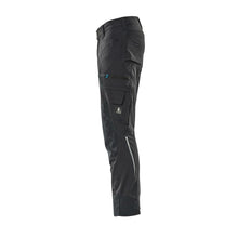 Broek met kniezakken, stretch, lichte broek, zwartblauw
