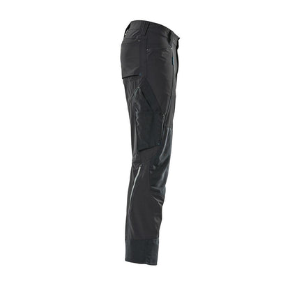 Broek met kniezakken, stretch, lichte broek, zwartblauw