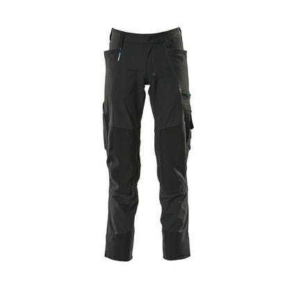 Broek met kniezakken, stretch, lichtgewicht broek, zwart