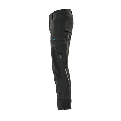 Broek met kniezakken, stretch, lichtgewicht broek, zwart