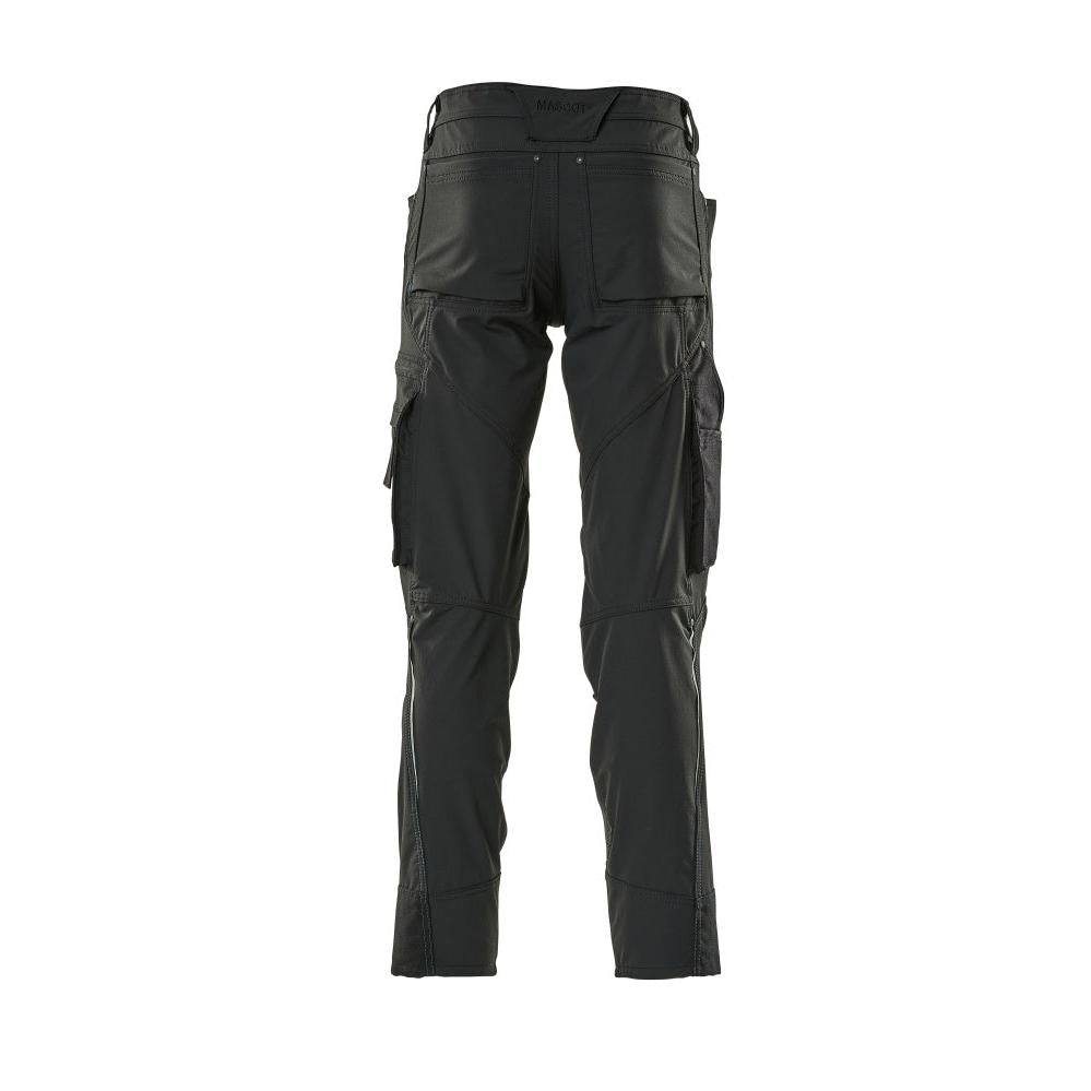 Broek met kniezakken, stretch, lichtgewicht broek, zwart