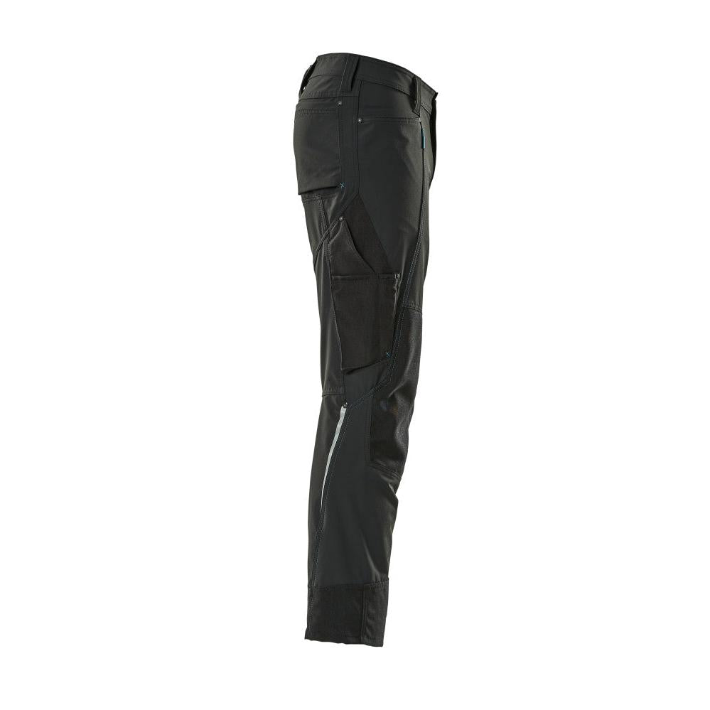 Broek met kniezakken, stretch, lichtgewicht broek, zwart