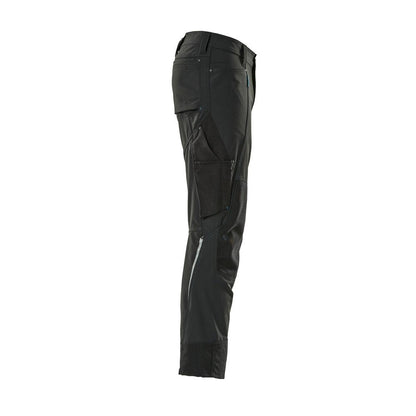 Broek met kniezakken, stretch, lichtgewicht broek, zwart