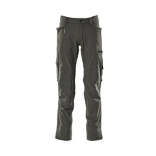 Broek met kniezakken, stretch, lichte broek, donker antraciet