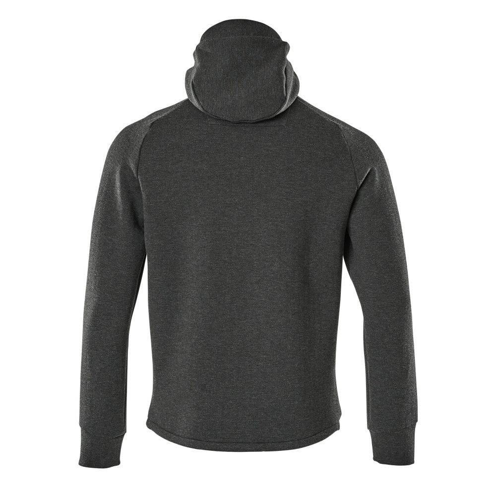 Sweatshirt met capuchon, sweatshirt met ritssluiting en capuchon, zwart gemêleerd/zwart