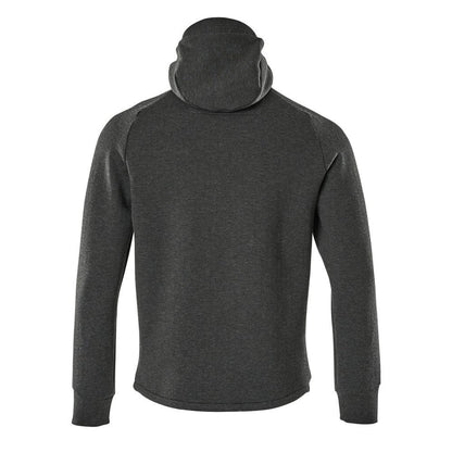 Sweatshirt met capuchon, sweatshirt met ritssluiting en capuchon, zwart gemêleerd/zwart