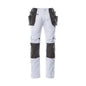 Broek met hangende zakken, lichtgewicht broek, wit/donker antraciet