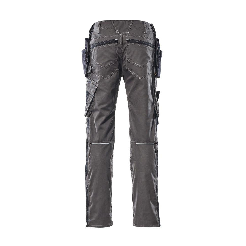Broek met hangende zakken, lichtgewicht broek, donker antraciet/zwart