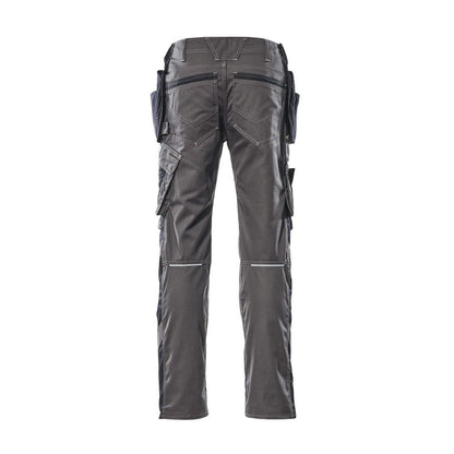 Broek met hangende zakken, lichtgewicht broek, donker antraciet/zwart