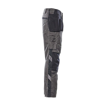 Broek met hangende zakken, lichtgewicht broek, donker antraciet/zwart