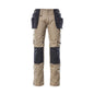 Broek met hangende zakken, lichtgewicht broek, licht kaki/zwart