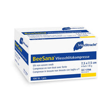 BeeSana® fleece spleetkompres, niet-steriel, 4-voudig