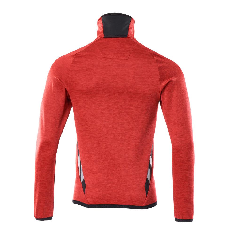 Fleece trui met microfleece jack met korte rits