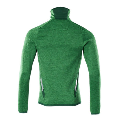 Fleece trui met microfleece jack met korte rits
