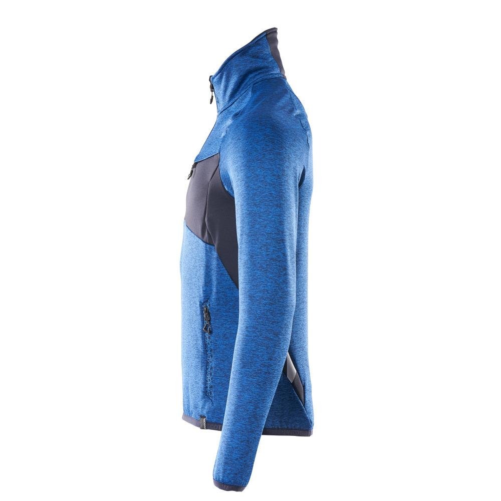 Fleece trui met microfleece jack met korte rits