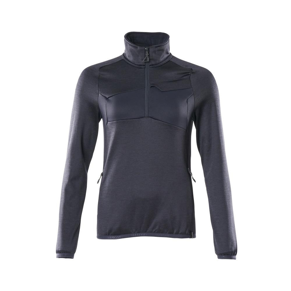 Fleecetrui met korte ritssluiting, microfleece damesjack