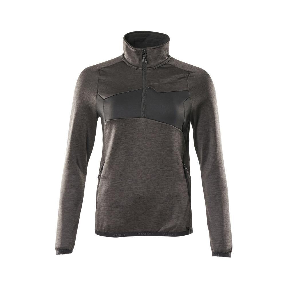 Fleecetrui met korte ritssluiting, microfleece damesjack