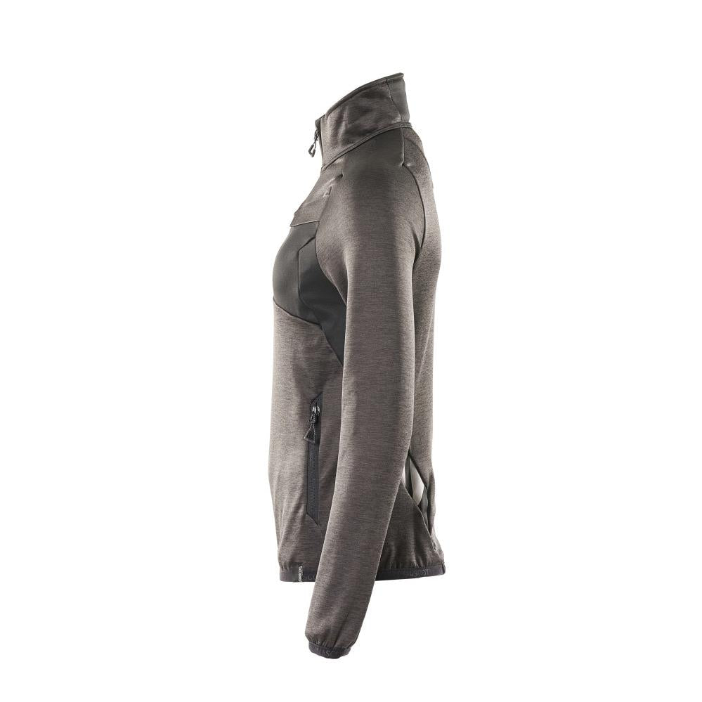 Fleecetrui met korte ritssluiting, microfleece damesjack