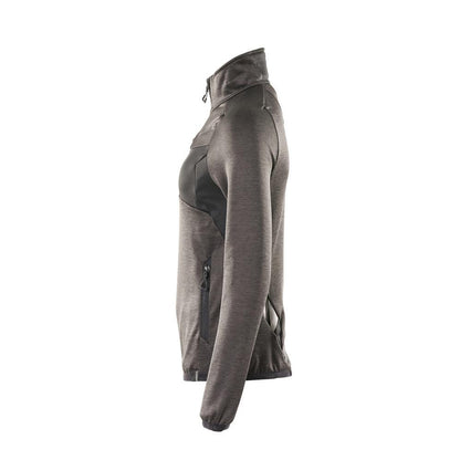 Fleecetrui met korte ritssluiting, microfleece damesjack