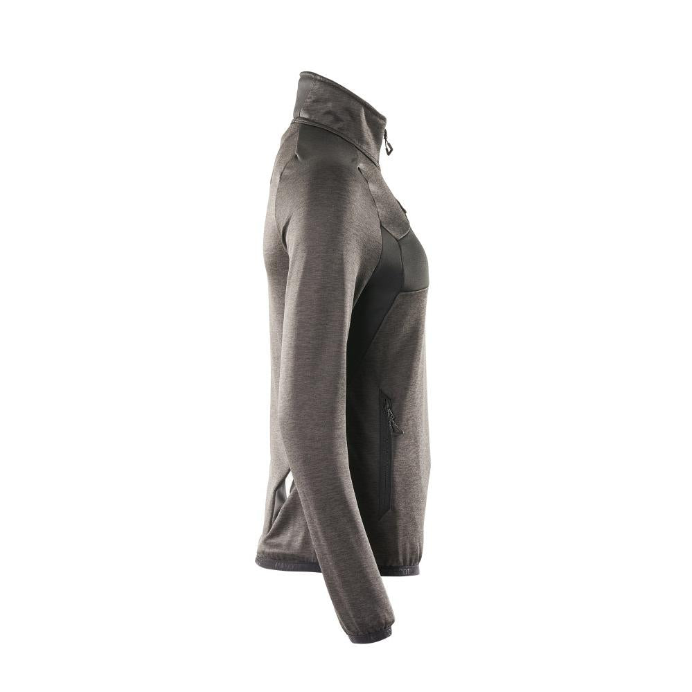 Fleecetrui met korte ritssluiting, microfleece damesjack